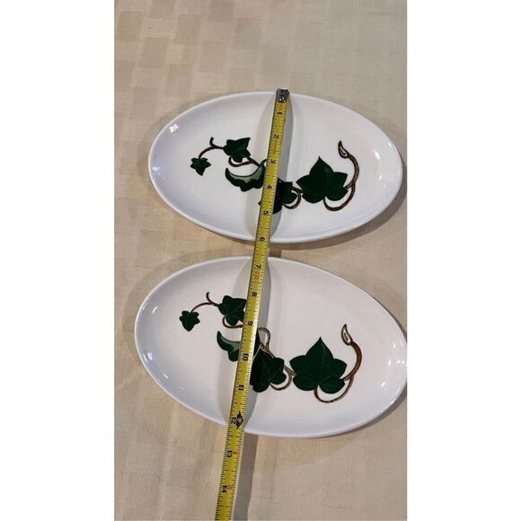 Vintage Metlox Poppytrail California Ivy Handpainted Green Ceramic Small Tray - Picture 7 of 7